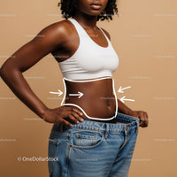 Slim Woman with Toned Abdomen in Casual Wear