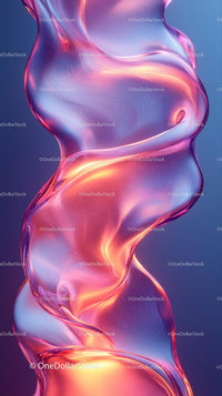 Vivid Abstract Fluid Art with Bright Pastel Colors and Light Effects