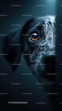 Close-up of a Black Dog Showing Expressive Eye and Detailed Fur