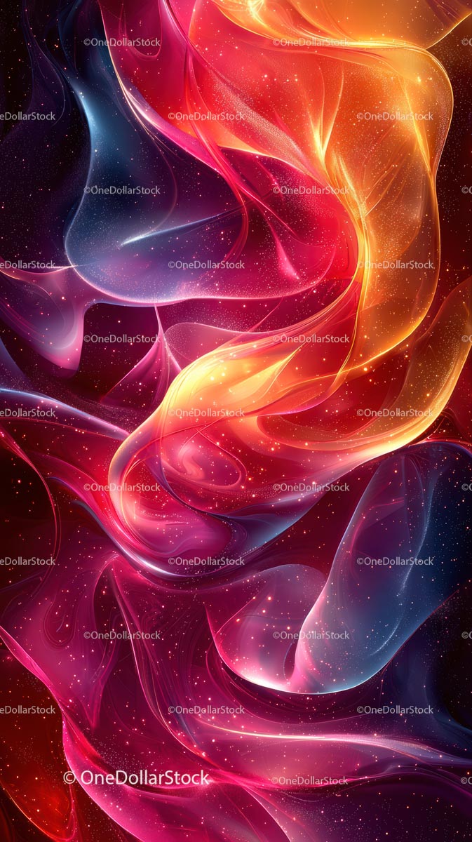 Abstract Colorful Flames and Cosmic Swirl Background for Digital Art