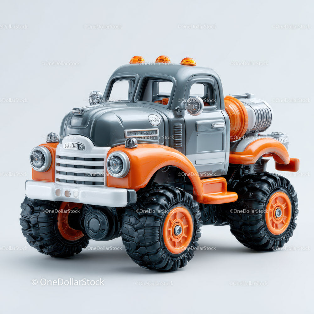 Toy Construction Vehicle with Large Off-Road Wheels for Kids Play