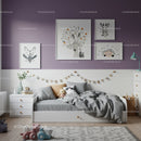 Charming Children's Room with Playful Animal Wall Art and Cozy Bedding