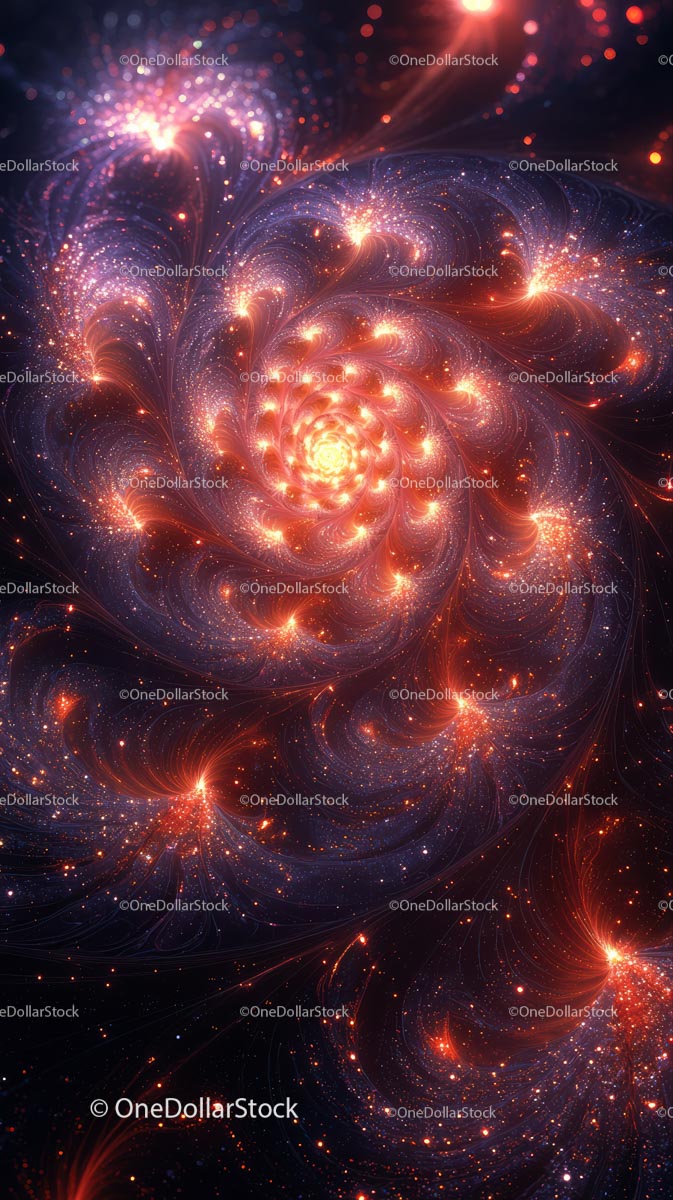 Vibrant Cosmic Nebula with Radiant Star Clusters in Deep Space