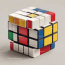 Colorful Rubik's Cube with White Background
