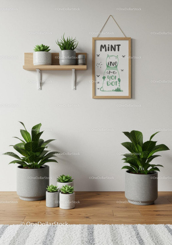 Indoor Greenery with Succulents and Potted Plants Decor