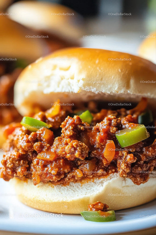 Soczysty burger wołowy ze świeżą zieloną cebulką w miękkiej bułce