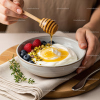 Fresh Berry Yogurt Parfait with Honey and Pistachios