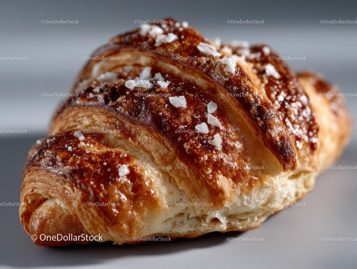 Golden Croissant with Sugar and Jam Texture Perfect for Breakfast
