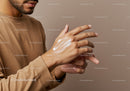 Close-Up of Hand Applying Cream for Hydrating Skincare Routine