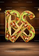 Creative Grilled Chicken Tacos Forming Letters RS
