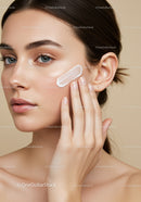 Close-up of Young Woman Applying Facial Moisturizer for Healthy Skin