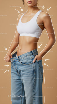 Stylish Woman with Loose Jeans and Casual Top Expressing Confidence