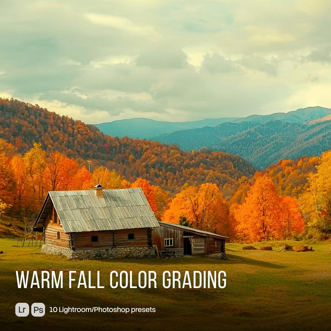 Warm Fall Color Grading Presets (10 XMP files)