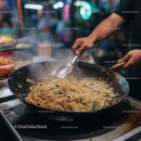 Chef Preparing Delicious Noodles in Vibrant Street Food Market