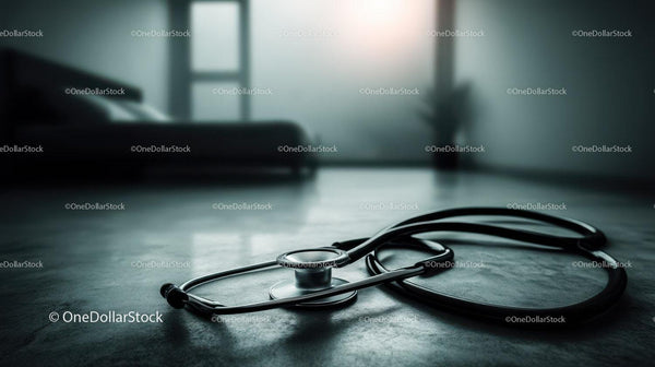 Stethoscope on a Table in a Medical Clinic Ambience