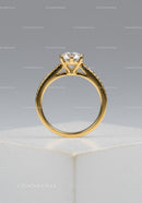 Elegant Gold Engagement Ring with Sparkling Diamond Solitaire