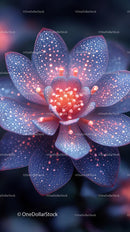 Vibrant Succulent Plant with Dewdrops in Macro Close-Up