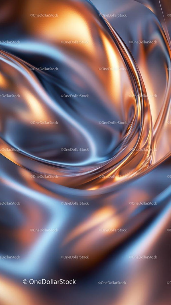 Abstrakcyjny metaliczny wir z błyszczącymi krzywiznami dla nowoczesnego designu