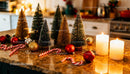 Festive Christmas Decorations on Kitchen Island