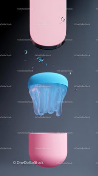 Futuristic Capsule with Glowing Blue Liquid and Transparent Design