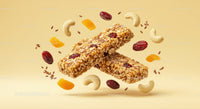Healthy granola bars with mixed nuts and dried fruit