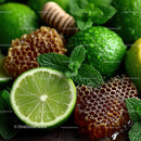 Fresh Limes, Mint Leaves and Honeycomb for Delicious Recipes