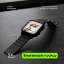 Smartwatch on dark surface Editable PSD Mockup preview