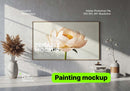 Painting on house wall Editable PSD Mockup preview