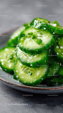 Delicious Fresh Sliced Cucumbers on a Plate