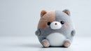 Cute Gray and Brown Plush Bear Toy for Kids and Collectors