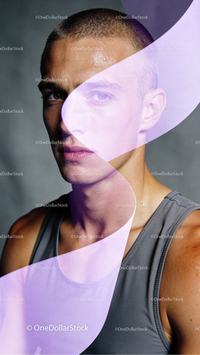 photo editing preview with Purple Bands Photo Overlays
