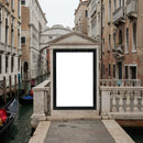 Venetian Canal with Gondolas and Historic Bridge