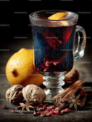 Cozy Mulled Wine with Spices and Citrus Garnish