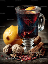 Cozy Mulled Wine with Spices and Citrus Garnish