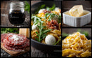 Fresh Italian Food Collection with Pasta Salad and Beverages