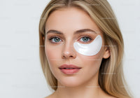 Young Woman with Eye Patch in Beauty and Skincare Concept