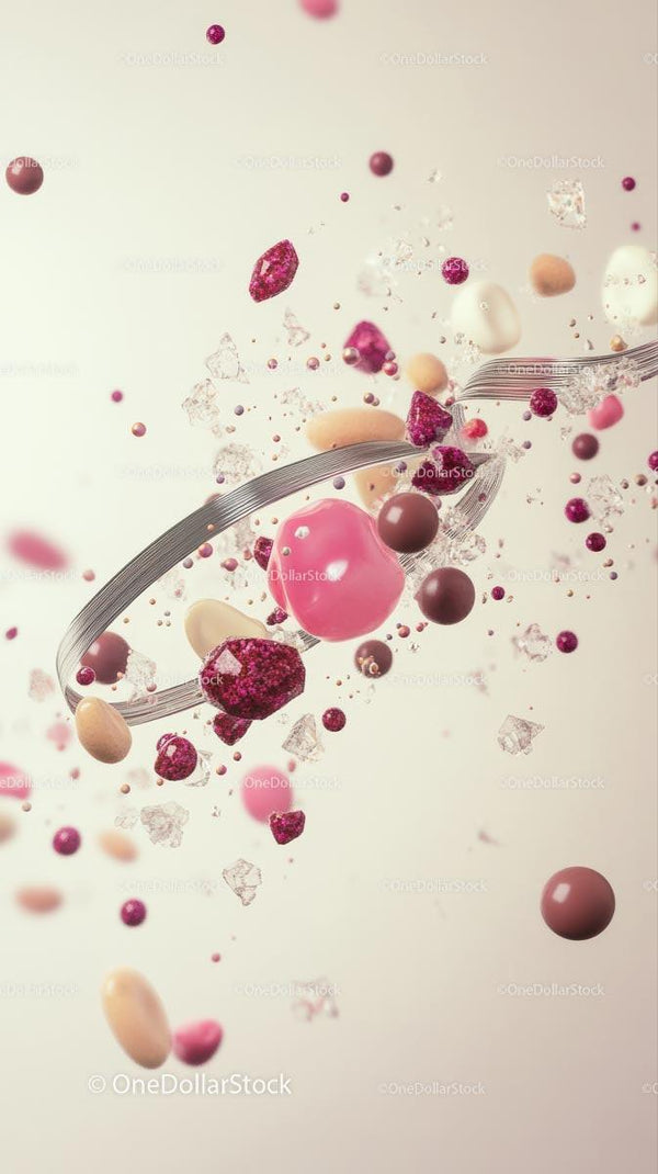 Colorful Assortment of Sweets and Candies in Midair