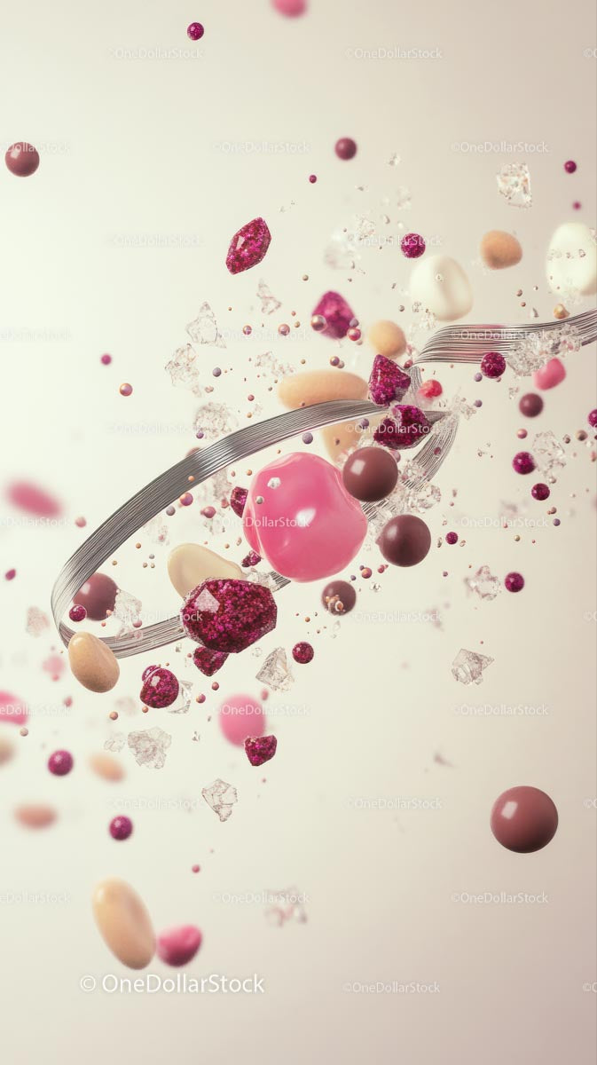 Colorful Assortment of Sweets and Candies in Midair