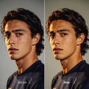 Before and after Film PRO View LUT Pack effect