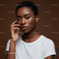 Elegant Portrait of a Confident Black Woman with Short Natural Hair