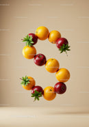 Creative Number Five Shaped From Fresh Fruits