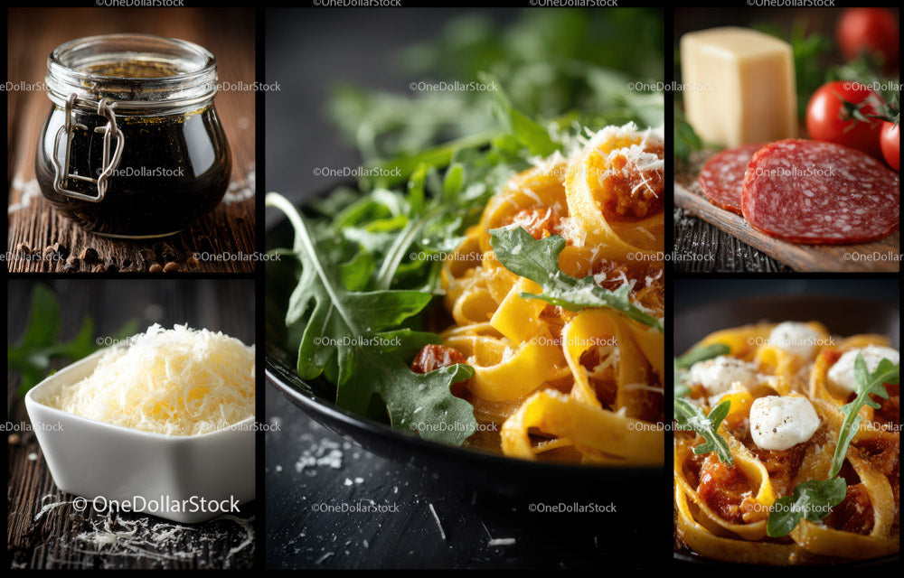 Fresh Pasta with Tomato and Cheese in a Rustic Italian Style