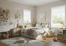 Bright Kids Bedroom with Pastel Decor and Natural Light