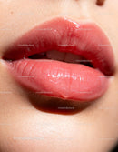 Close Up of Glossy Natural Pink Lips