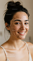 Young Woman with Freckles Smiling in Natural Lighting