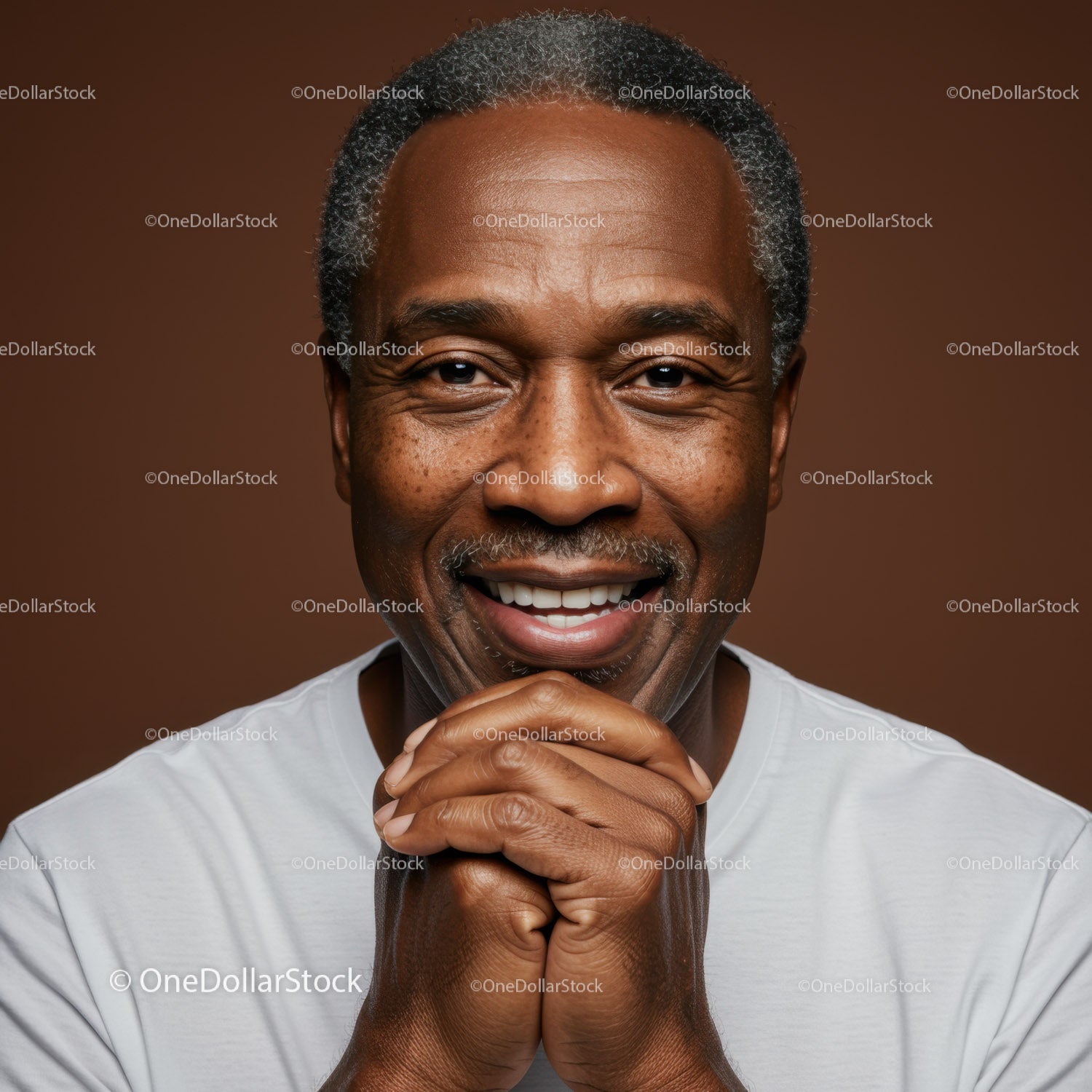 Joyful Senior Man with Warm Smile and Confident Expression