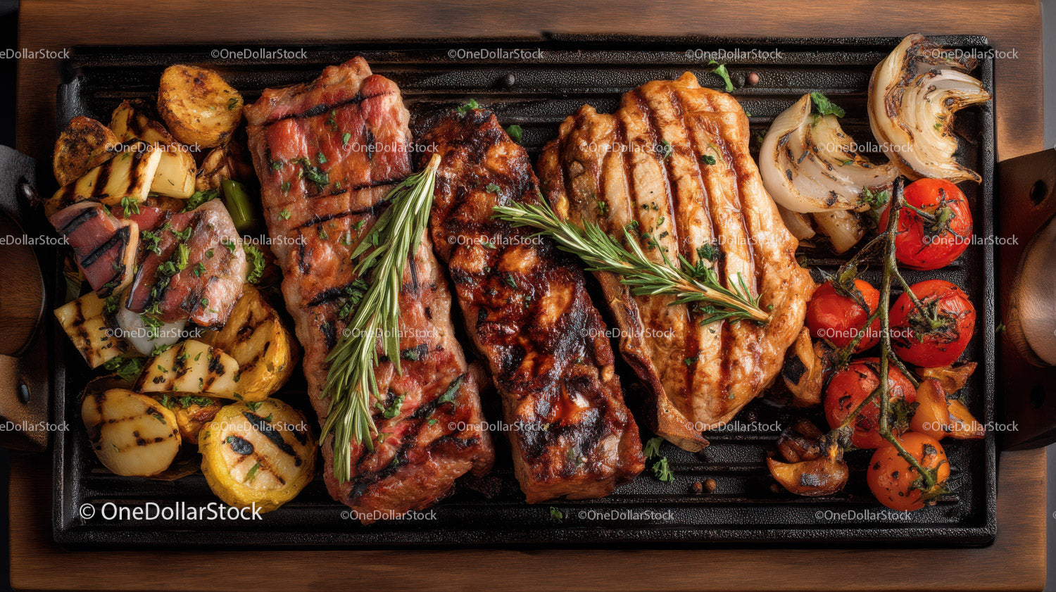 Delicious Grilled Ribs with Cherry Tomatoes and Fresh Herbs