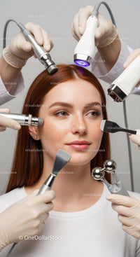 Professional Facial Treatment with Skincare Devices for Youthful Skin
