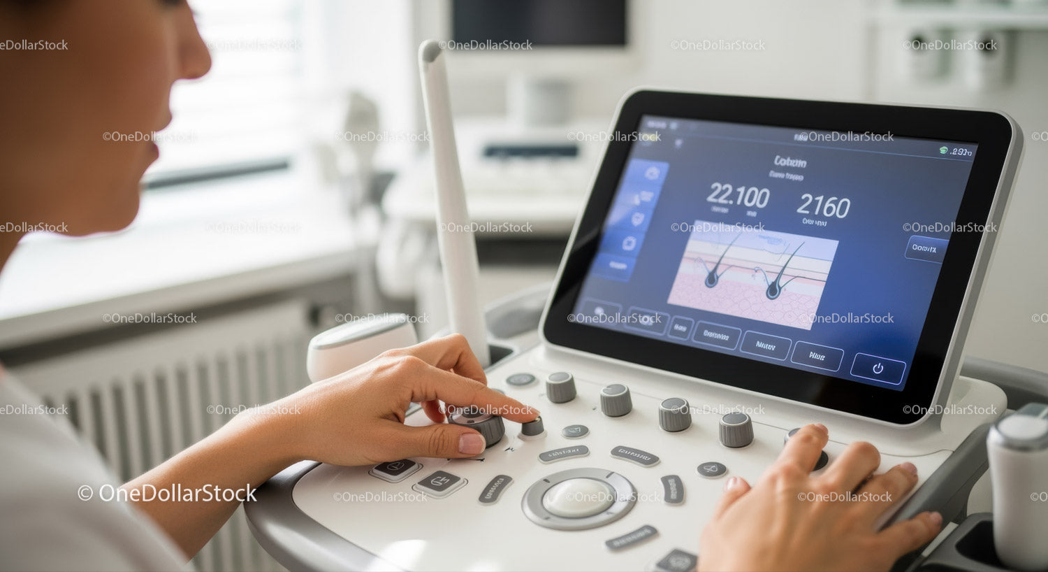 Modern Medical Ultrasound Device Used for Diagnostic Imaging