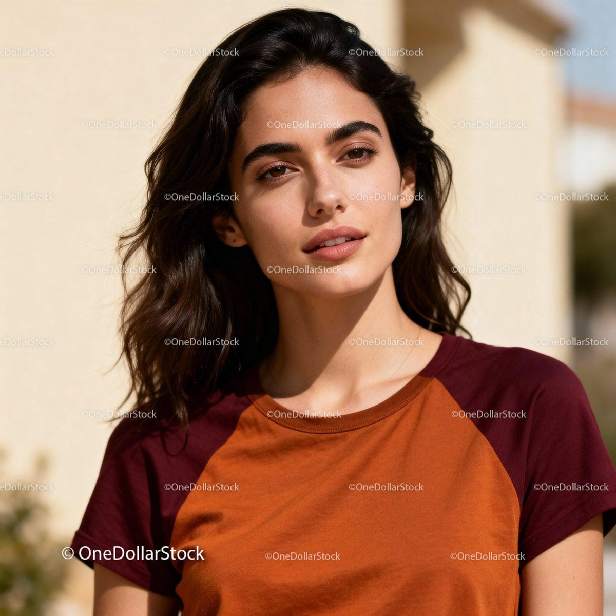 Young woman in casual shirt enjoying sunny outdoors